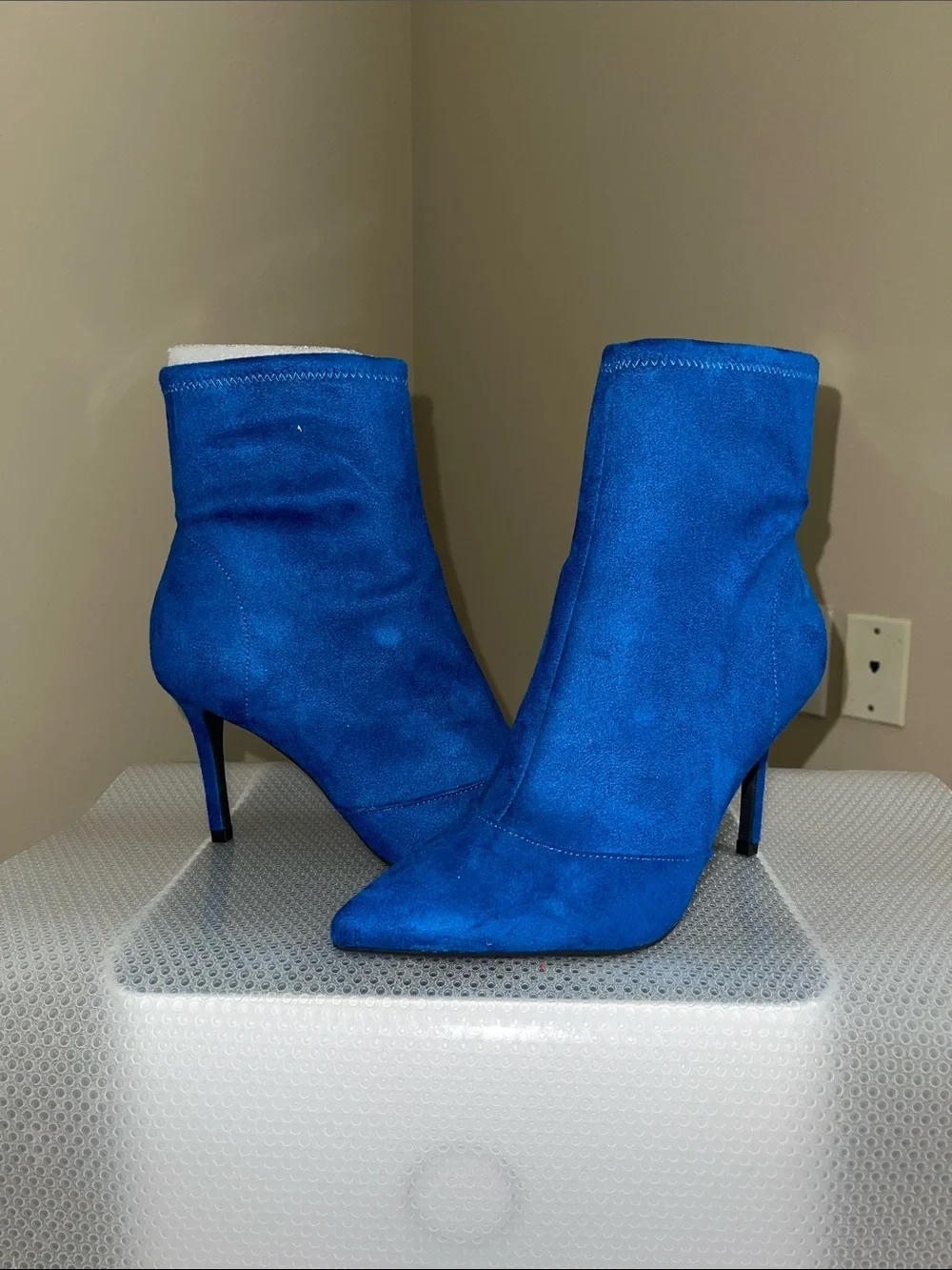 Jessica Simpson Electric Blue Suede Ankle Booties